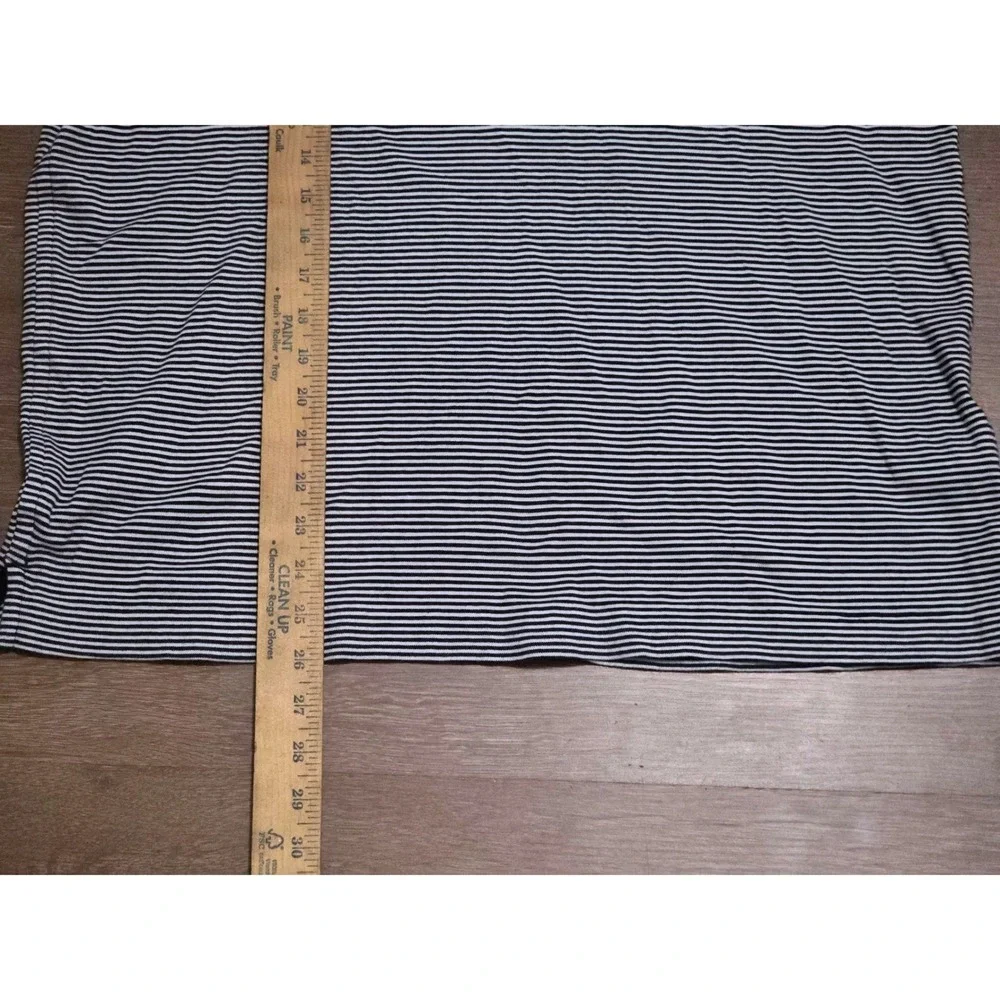 Banana Republic Mens Luxury Touch Polo Shirt Black White Striped‎ Large L